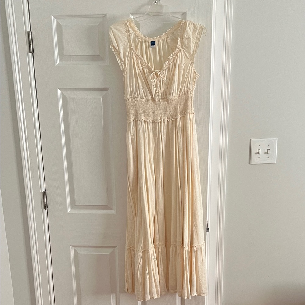 Old Navy Cream Maxi Dress